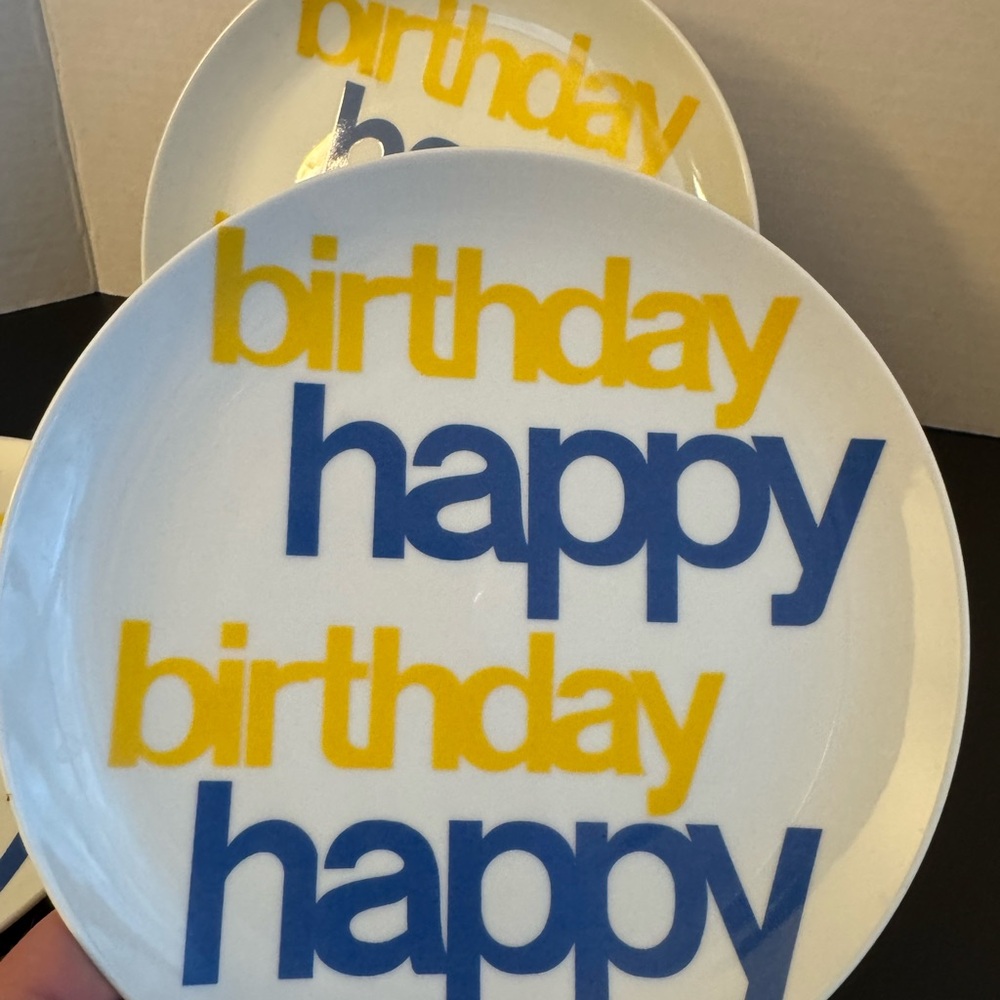 Colorful Birthday Happy Plates